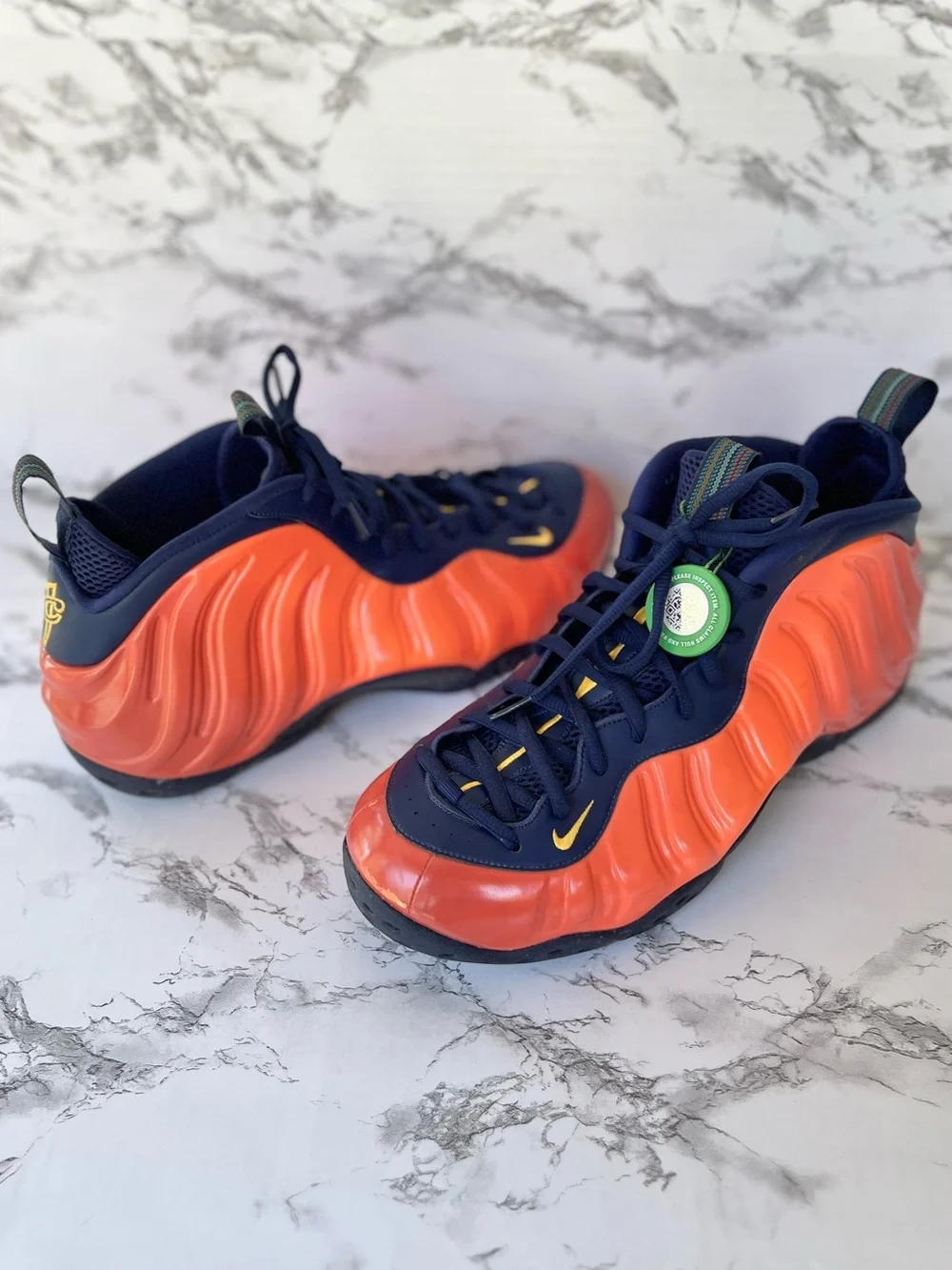 Nike Air Foamposite One Blue Void Rugged Orange Men’s Basketball Sneaker 13
